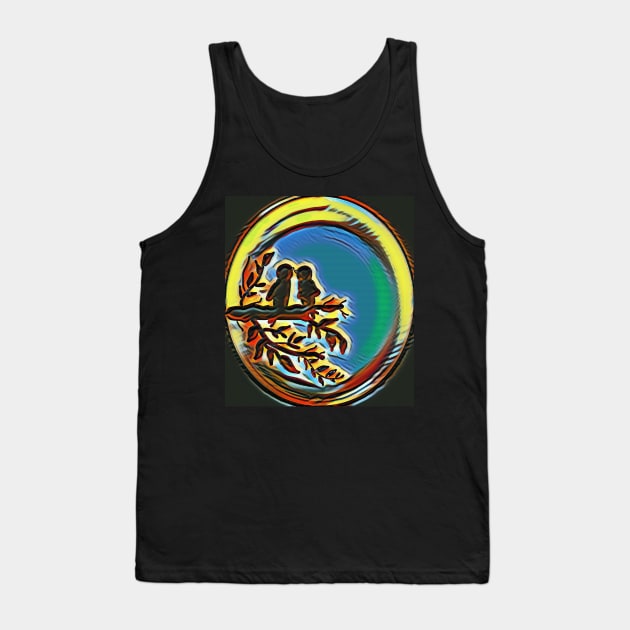 Graffiti Lovebirds Tank Top by RAK20